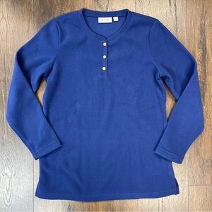 D&Co active blue button fleece SZ XS